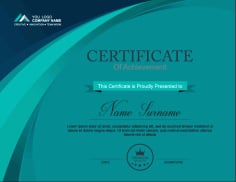 Company Certificate of Achievement Abstract Template Free Vector
