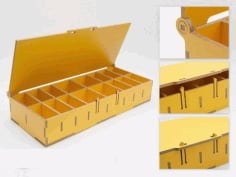 Compartment Storage CNC Laser Cutting Free CDR File
