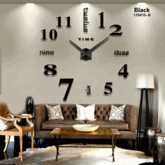 Contemporary Living Room Wall Clock Laser Cut Free CDR File