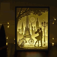Couple in Paris Light Box Therapy Lamp CDR File