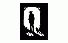 Cowboy Shadow Free DXF Vectors File