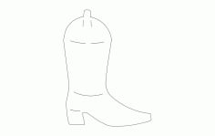 Cowboy Shoe Free DXF Vectors File