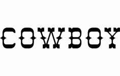 Cowboy Text Free DXF Vectors File