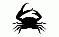 Crab Silhouette Free DXF Vectors File