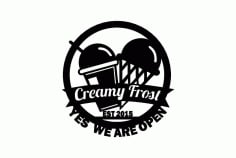 Creamy Frost Free Vector DXF File