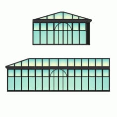 Crittall Conservatory in 2D Drawing DWG File