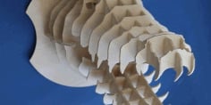 Crocodile 3D Wooden Head CDR File