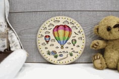 Cross Stitch Hot Air Balloon Decoration CDR File