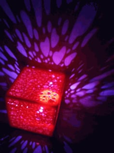 Cube Heart Night Light Lamp Laser Cut CDR File