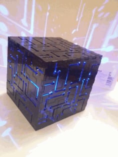 Cube Night Light Laser Cut CDR File