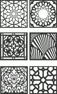 Cube Outdoor Decorative Metal Privacy Screens DXF File