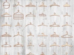 Custom Wooden Clothing Hangers Templates Free Vector CDR File