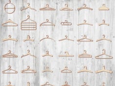 Custom Wooden Clothing Hangers Templates Free CDR File