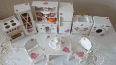 Cute Doll House with Furniture Set CDR File