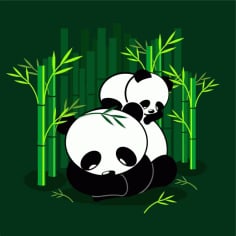 Cute Panda Free CDR Vectors File
