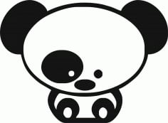 Cute Panda Sticker CDR File