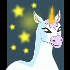 Cute Unicorno Vector SVG File