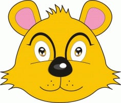 Cute Yellow Bear Cartoon CDR File