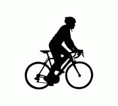 Cycle Silhouette Vector Free CDR Vectors File