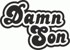 Damn Son Free Logo Design CDR File