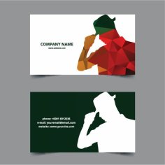 Dance Club Business Card Template Free Vector