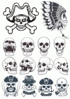 Danger Skull Sticker CDR Vectors File