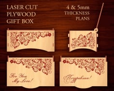 Decor Gift Box Laser Cut Free CDR Vectors File