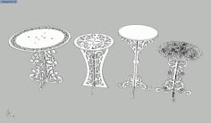 Decor Tables Collection Download Free Vector DXF File