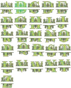 Decorated Alphabet Vector Template CDR File