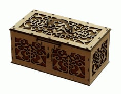 Decorative Box With Handle and Lock Laser Cut CDR File