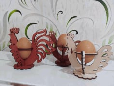 Decorative Easter Egg Holder Laser Cut CDR File