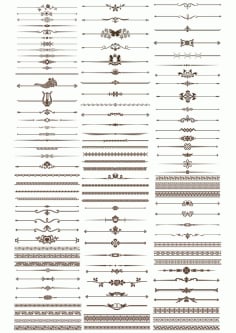 Decorative Elements Border and Page Rules Vectors Laser Cut CDR File