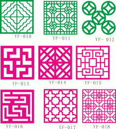 Decorative Fence Collection Panels CDR File