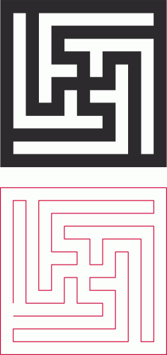 Decorative lattice Grill Design Game Puzzle Template DXF File