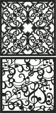 Decorative Metal Panels for Gardens Decoration DXF File