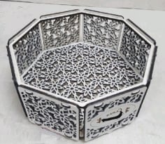 Decorative Octagon Candy Box Template Laser Cut CDR File