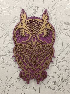 Decorative Plywood Owl Laser Cut Free CDR File
