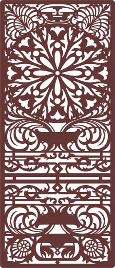 Decorative Privacy Partition Indoor Panel Room Divider Seamless Design Pattern Free Vector