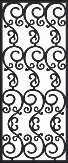 Decorative Swirl Seamless Background Grill Panel Design CDR File