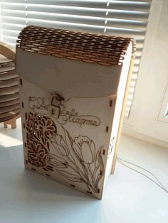 Decorative Wine Box 3mm Plywood Laser Cut CDR File