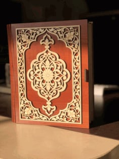 Decorative Wood Book Box Laser Cut CDR File