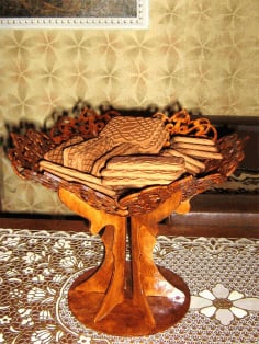Decorative Wooden Fruit Basket CDR File