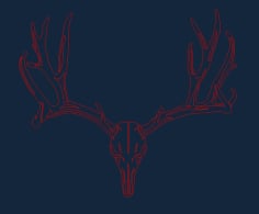 Deer Skull Template DXF File