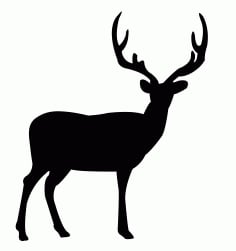 Deer Standing Free DXF Vectors File