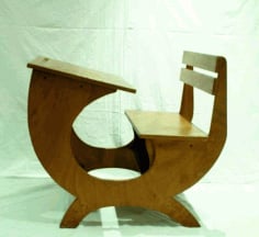 Desk and Chair Laser Cut Free CDR Vectors File