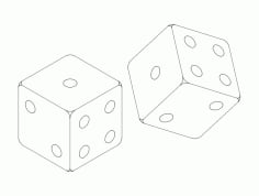 Dice Board Game Template DXF File
