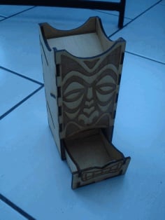 Dice Tower Template Laser Cut CDR File