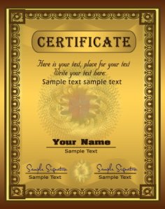 Diploma Certificate Template Free Vector