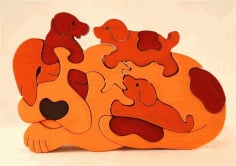 Dog Jigsaw Puzzle Kids Puzzle Game Laser Cut CNC Free Vector CDR File