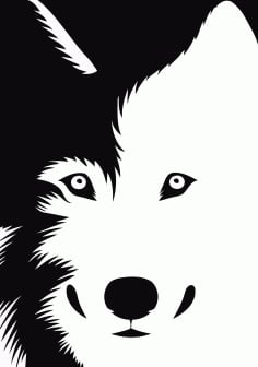 Dog Sticker Stencil Black And White Download Free Vector CDR File